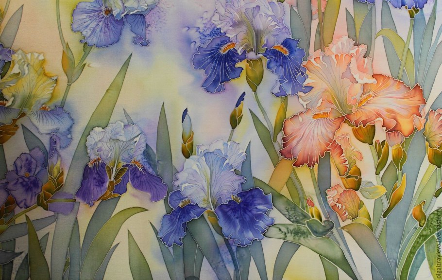 Василий Ярмин батик ирисы