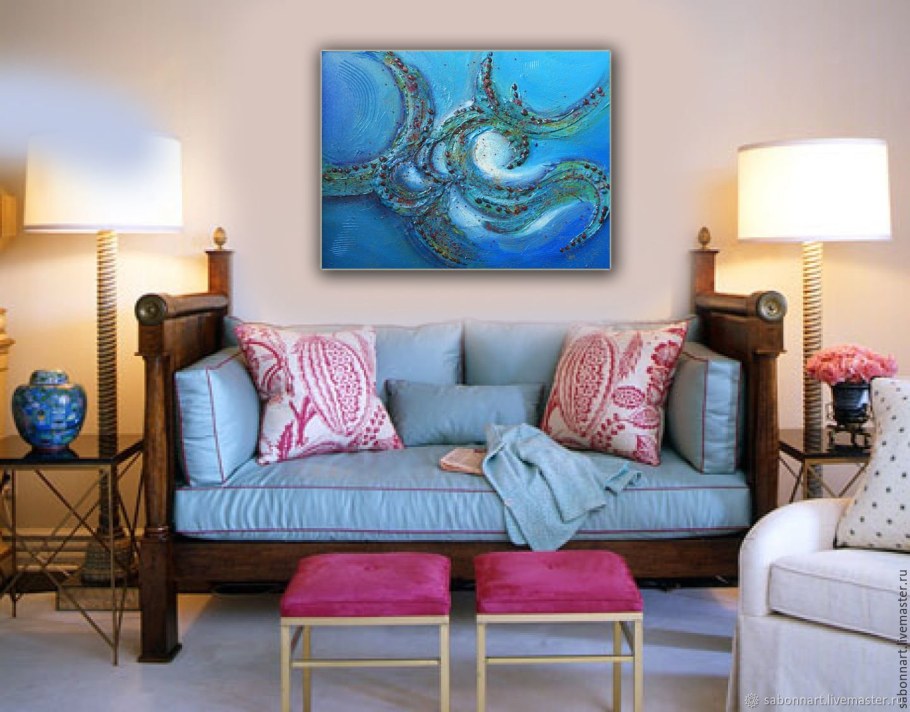 Гостиная в морском стиле