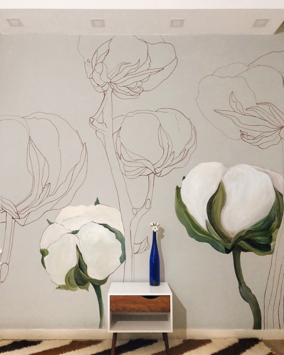 Простая роспись стен