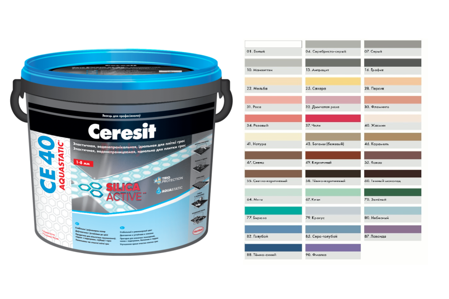 Затирка Церезит се 40 палитра