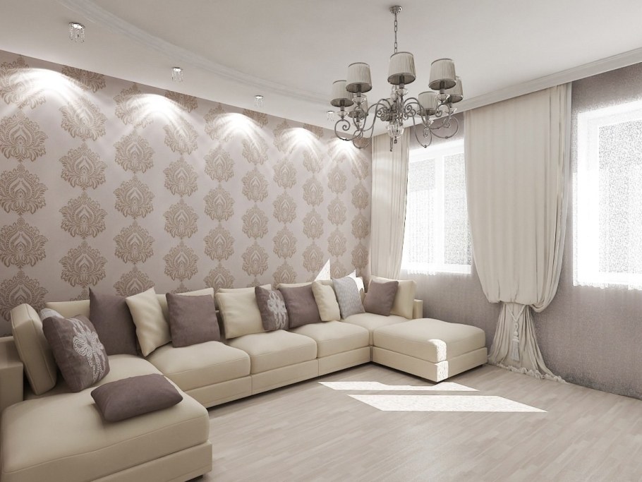 Обои для зала светлые