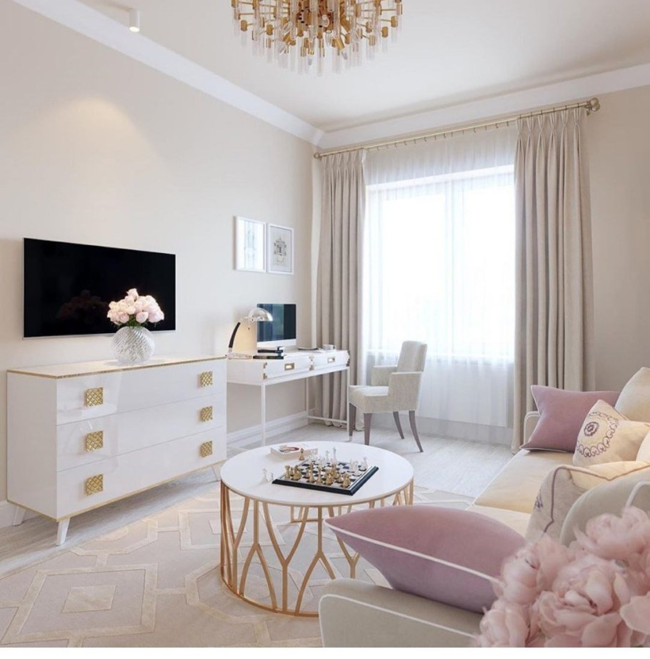 Гостиные в светлых тонах