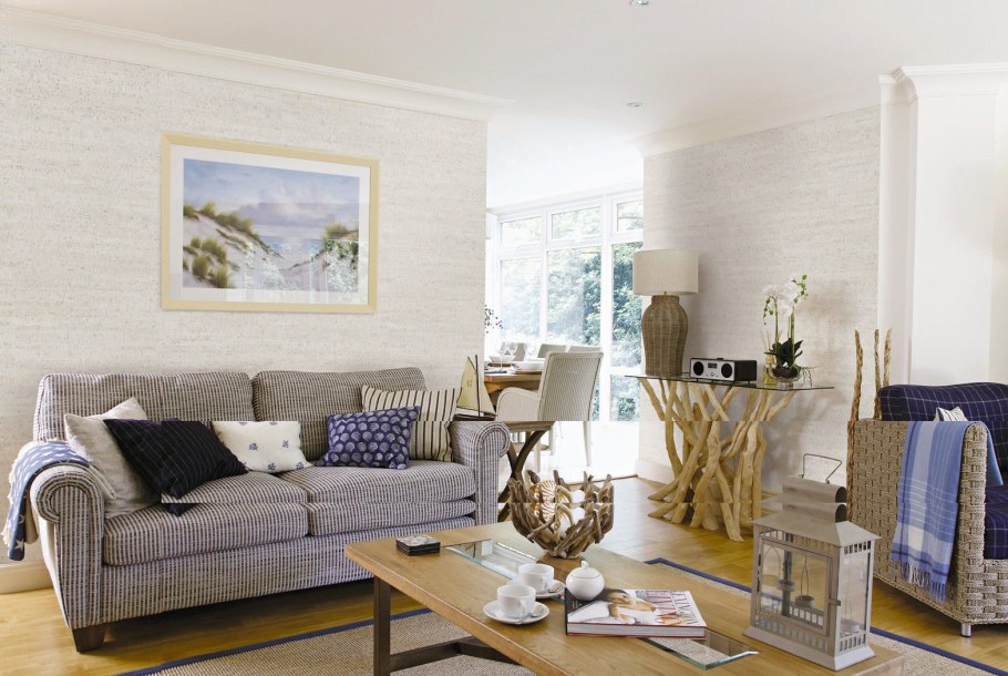 Пробковые панели в интерьере гостиной