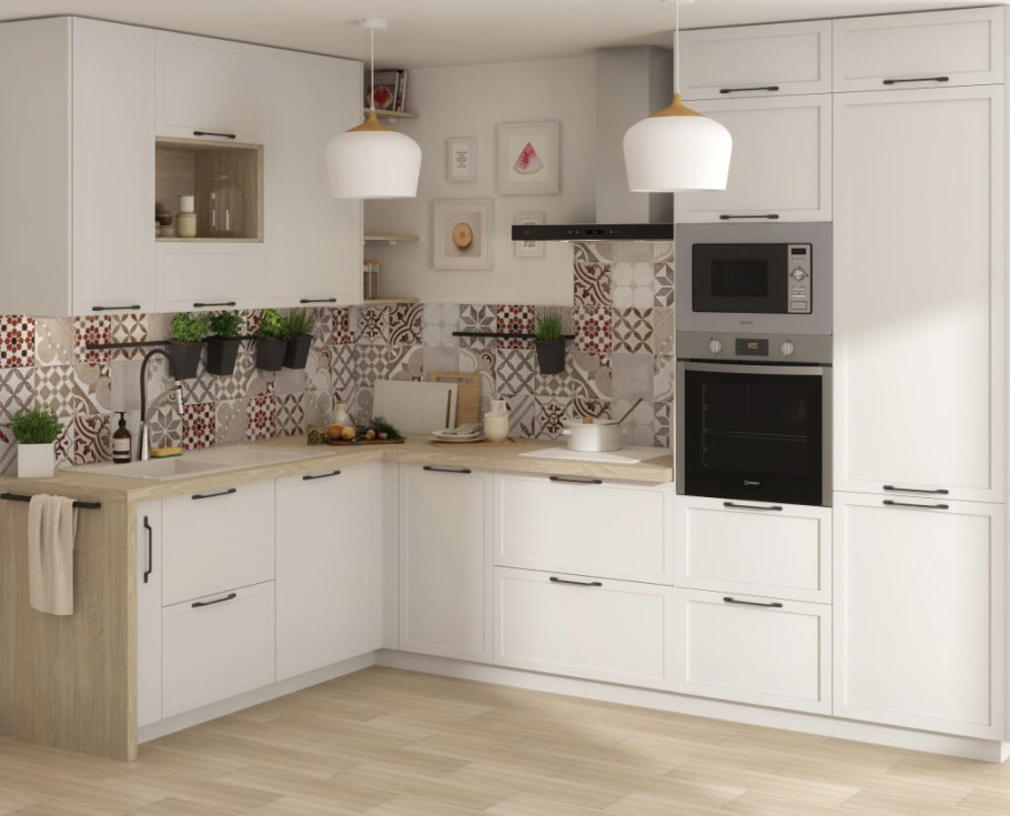 Белая кухня Леруа Мерлен