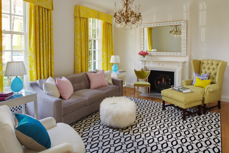 Сочетание желтого в интерьере