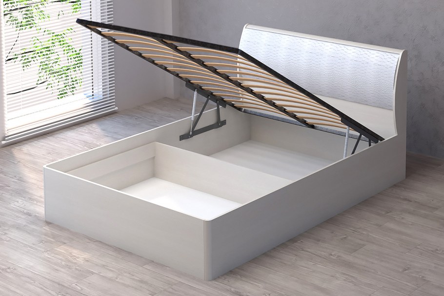 Кэт-4 кровать бодега белая/Caiman белый