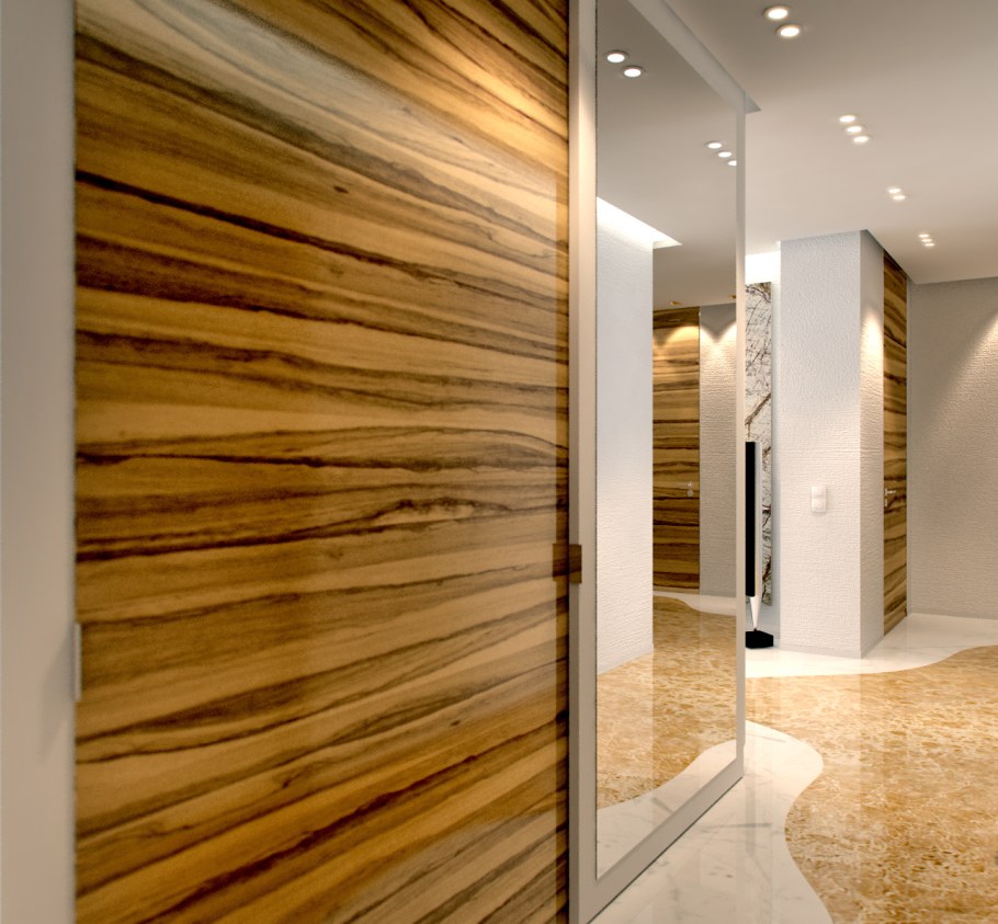 Современная отделка коридора