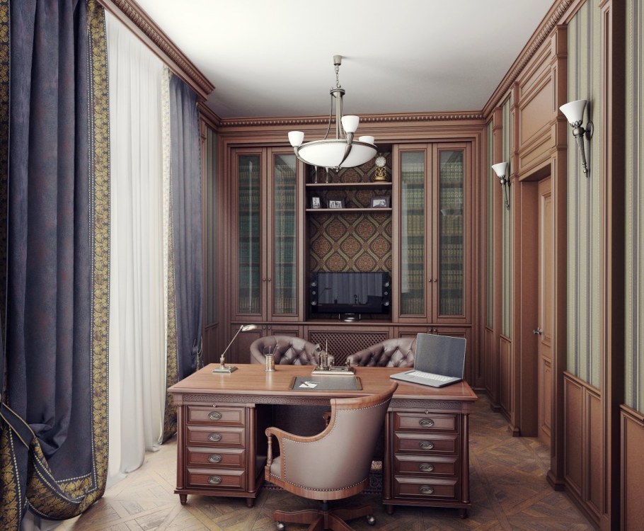 Классический интерьер кабинета