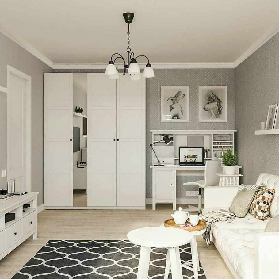 Квартиротека икеа гостиная спальня