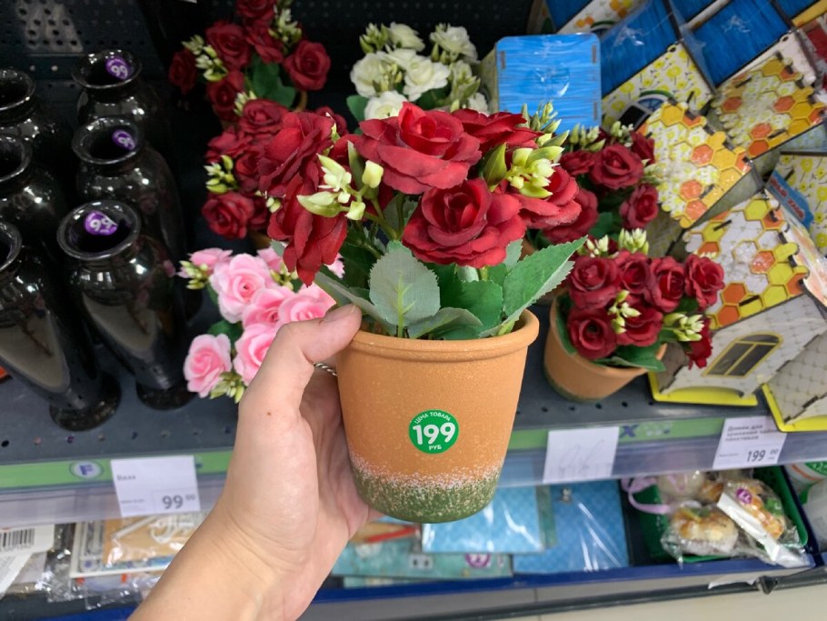 Как сделать букет из искусственных цветов из Fix Price