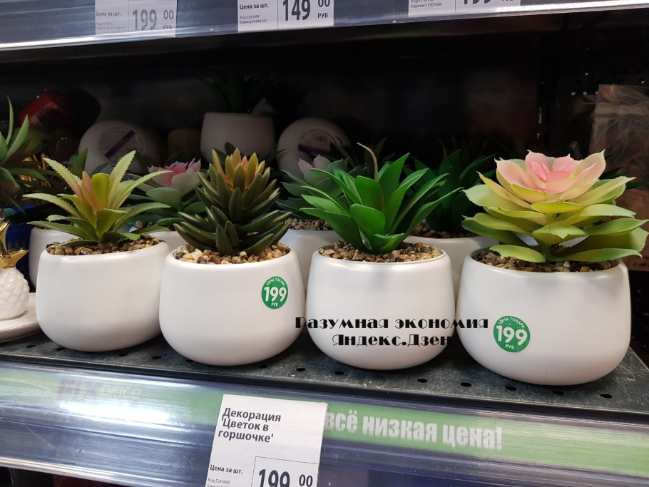 Цветок в горшке Fix Price