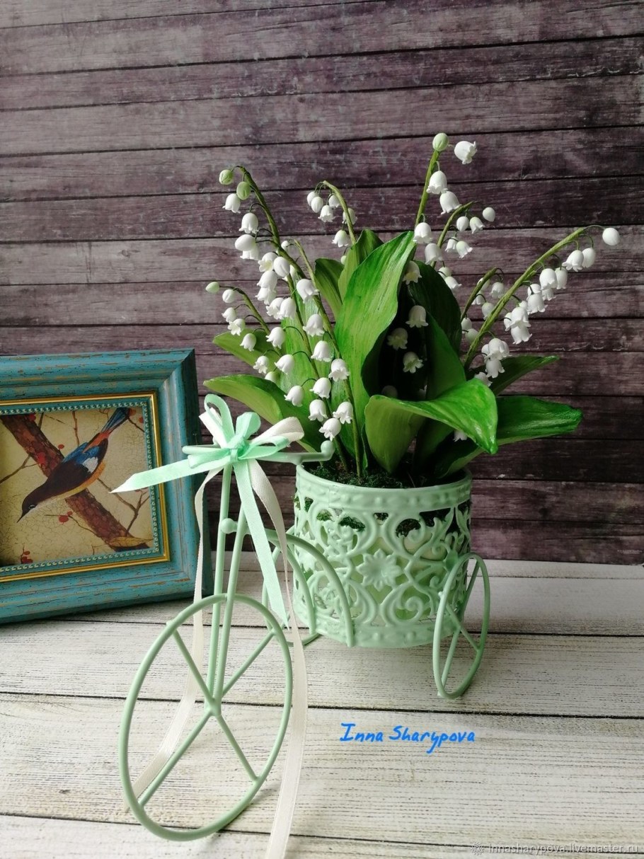 Кашпо велосипед с цветами