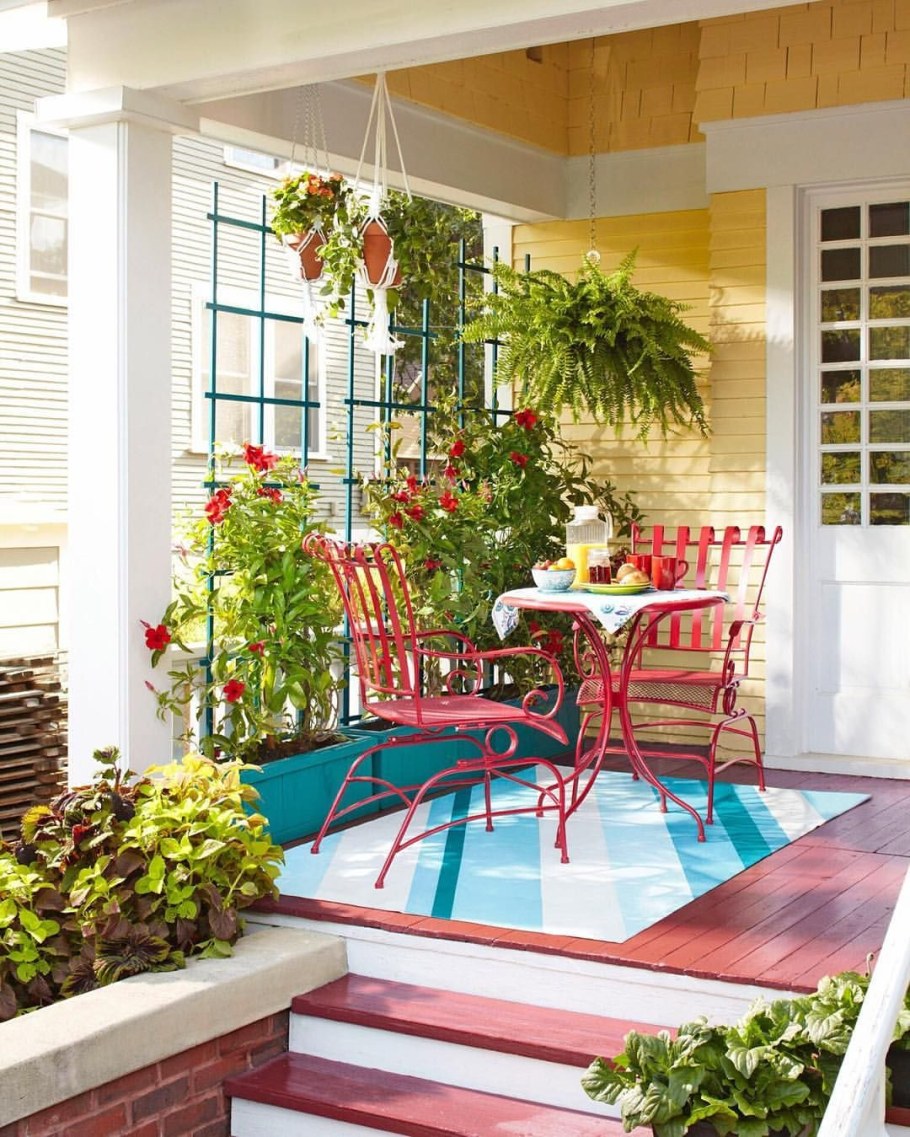 Растения в интерьере террасы