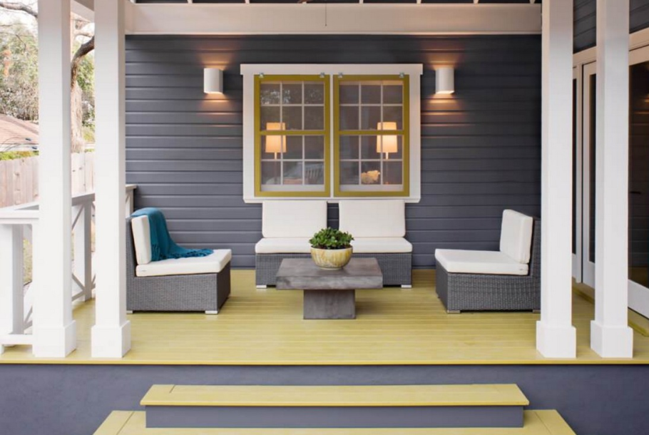 Сочетание цветов в интерьере веранды