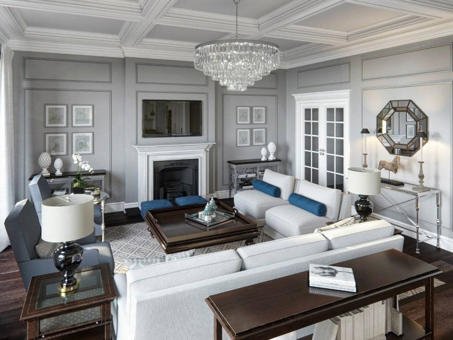 Гостиная американская Неоклассика