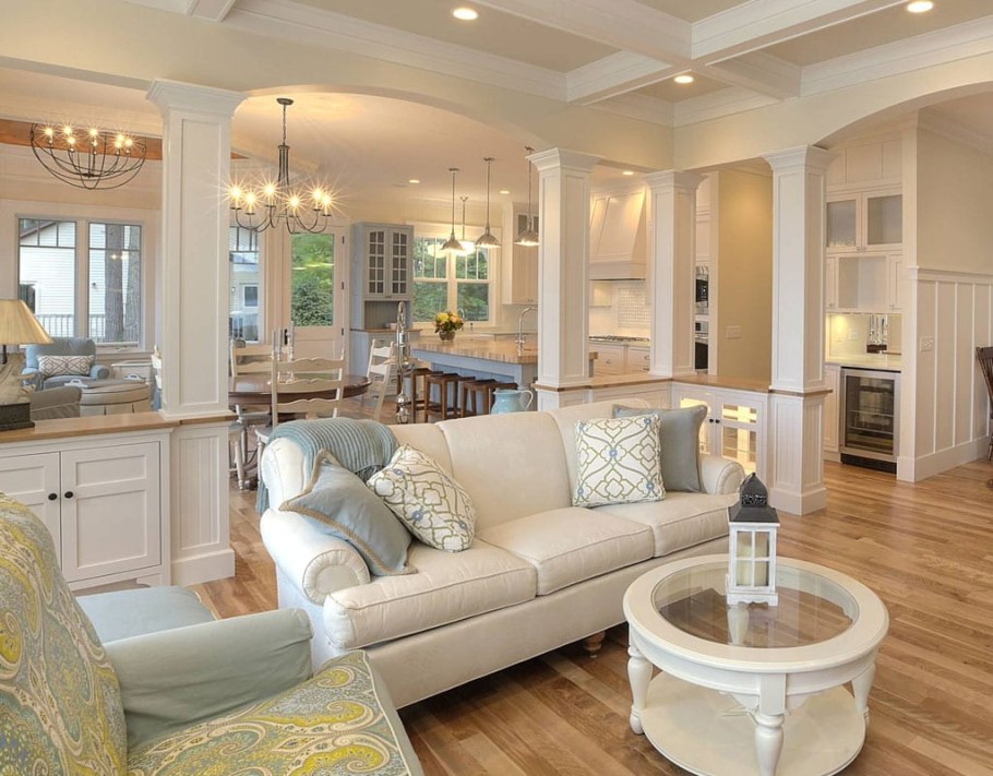 Американский интерьер гостиной