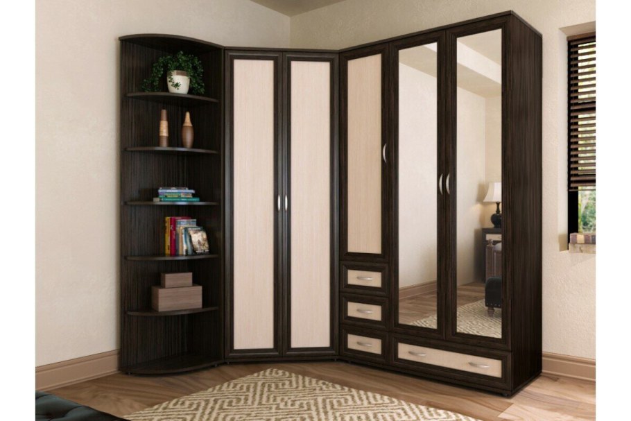 Угловой шифоньер в спальню