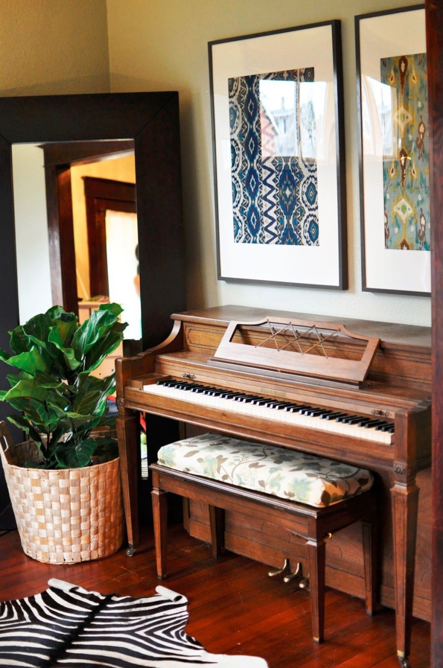 Пианино в интерьере