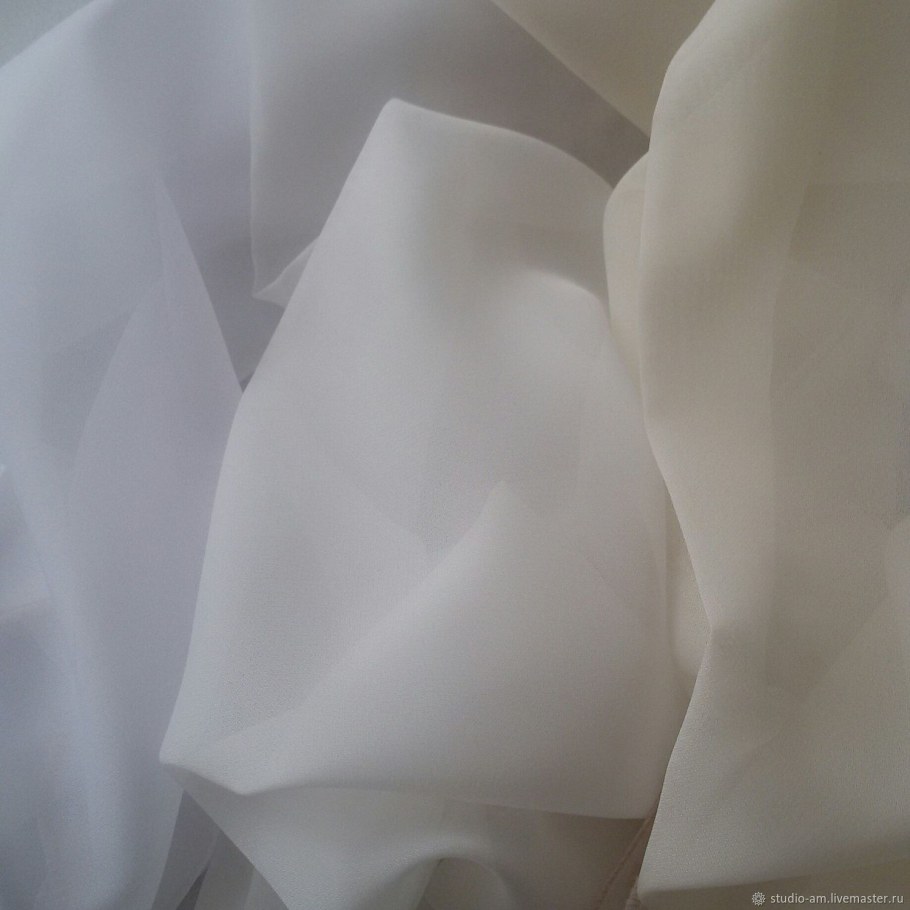Тюль креп белый