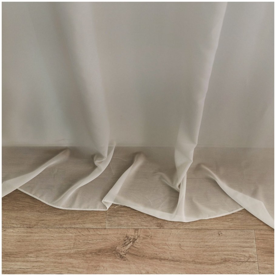 Тюли шифоновые белые