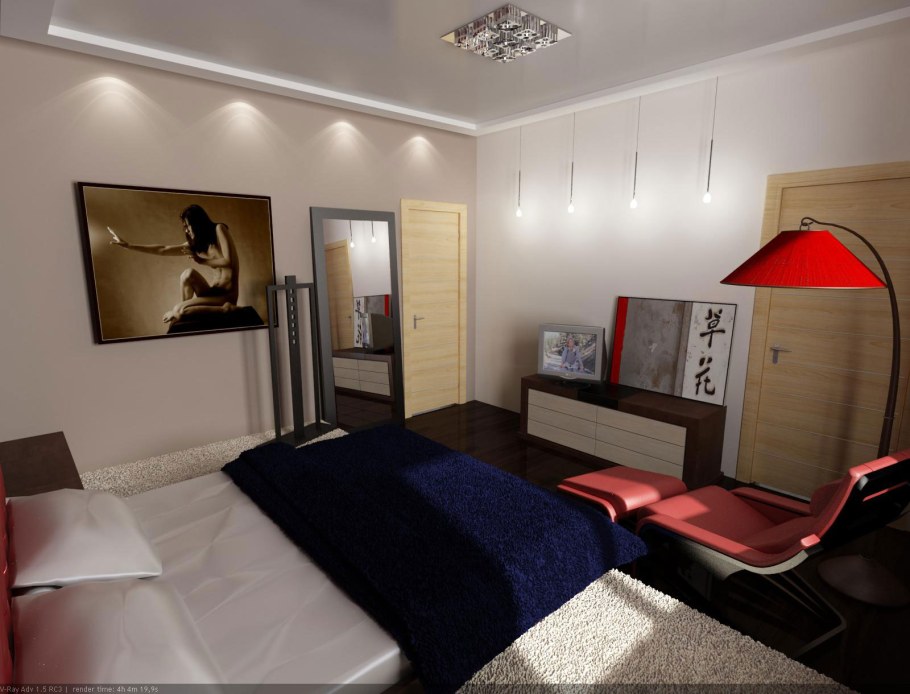 Спальня молодого мужчины