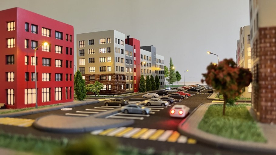 3d макет жилого комплекса