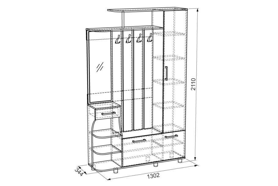 Прихожая Барселона-1 дуб Млечный
