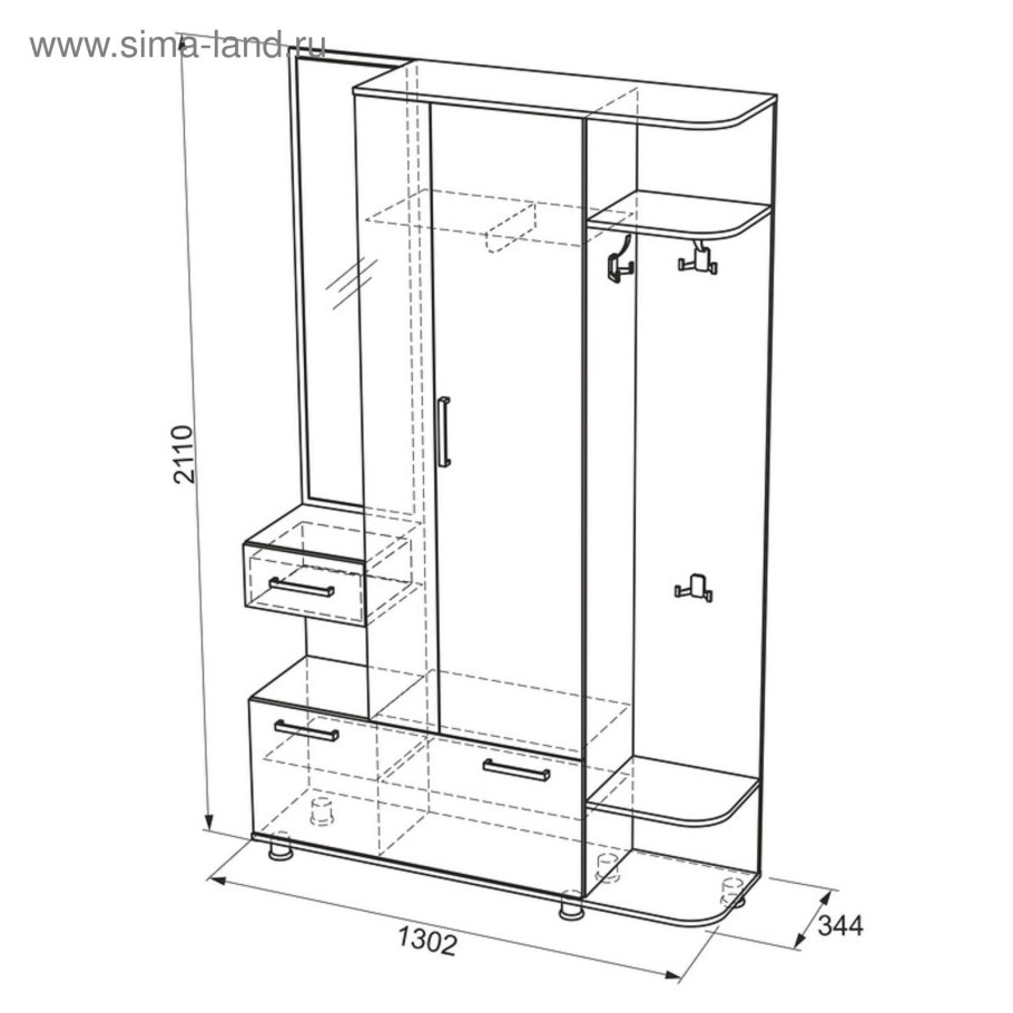 Прихожая Барселона 3 Мебельсон
