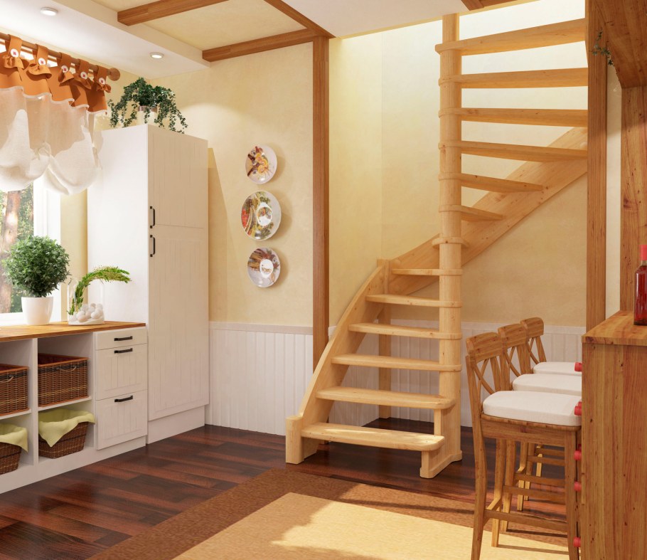 Лестница из сосны лс-01м