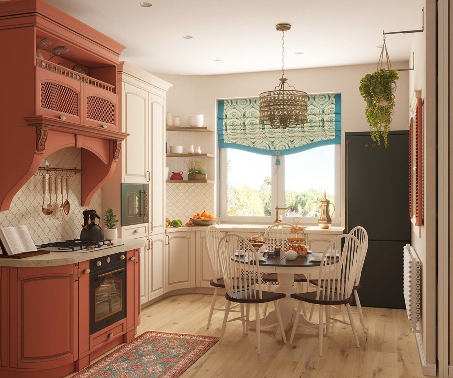 Маленькая кухня в средиземноморском стиле