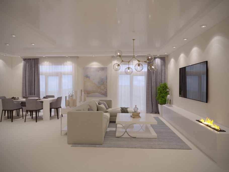 Гостиная 30 кв м в частном доме