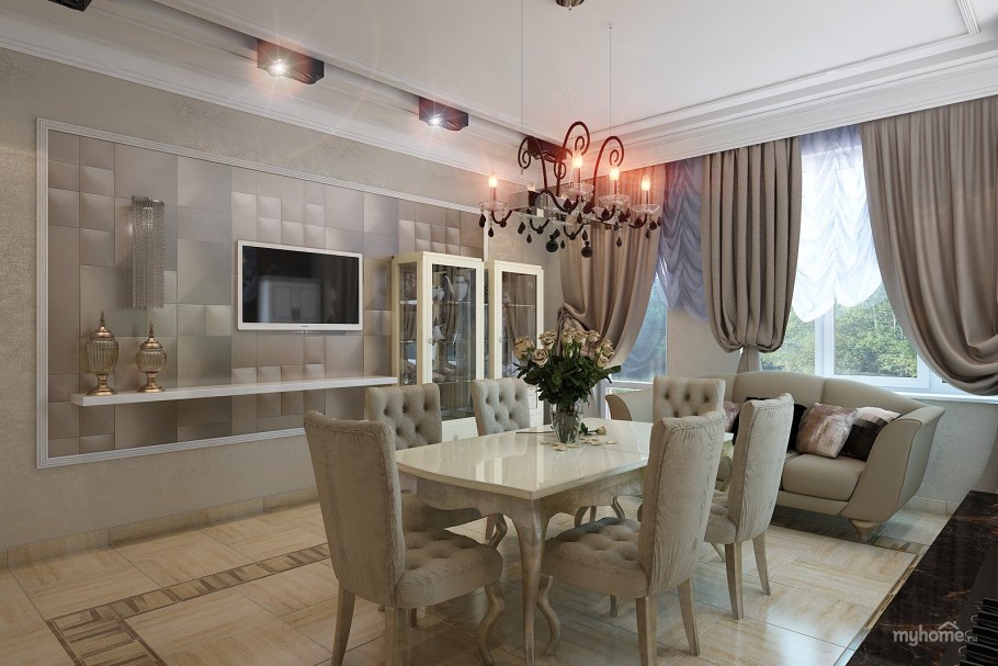 Гостиная ар деко Неоклассика