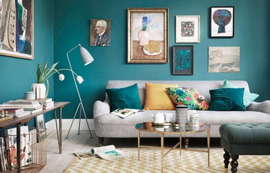 Яркие стены в интерьере