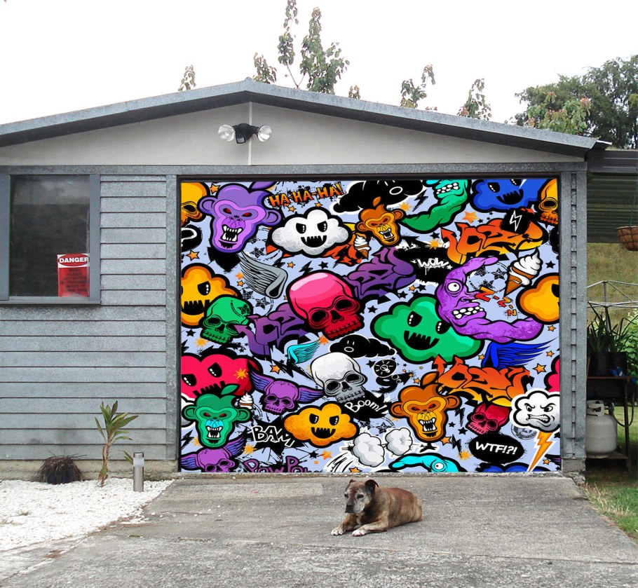 Граффити на гаражные ворота