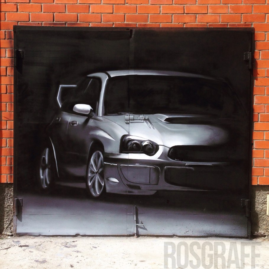 Граффити на ворота гаража