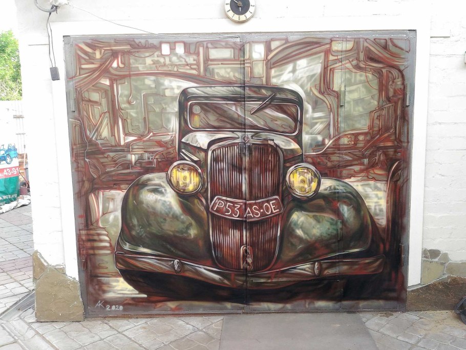 Гаражные ворота расписные