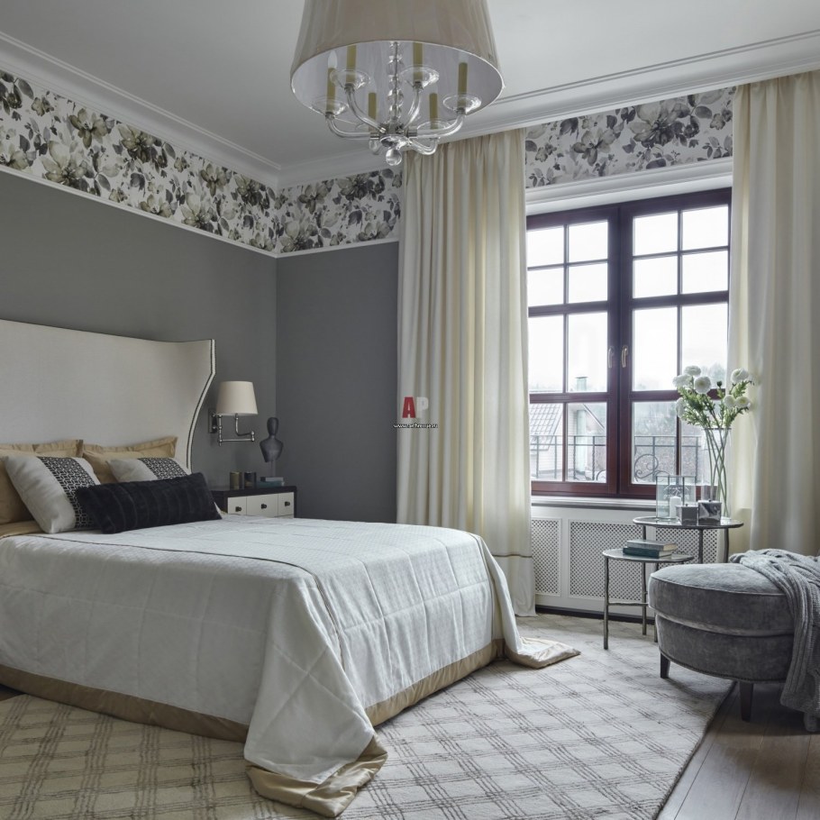 Однотонные стены в интерьере