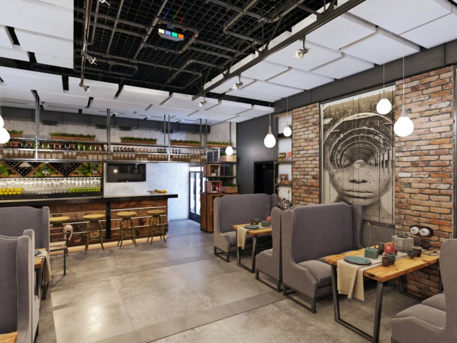 Кафе бар в стиле лофт