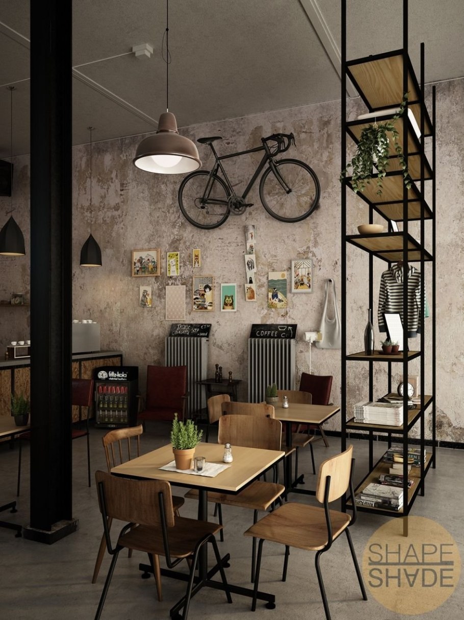 Маленькое кафе в стиле лофт