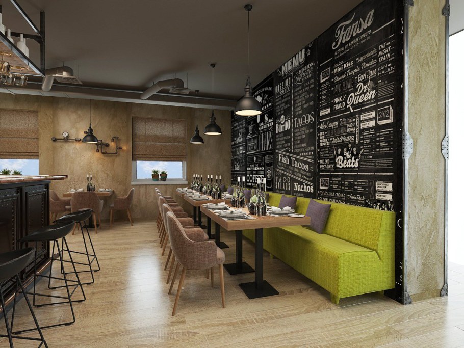 Стиль Индастриал кофейн