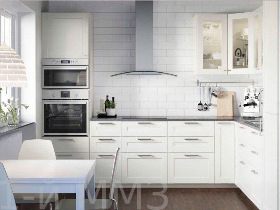 Белая кухня икеа