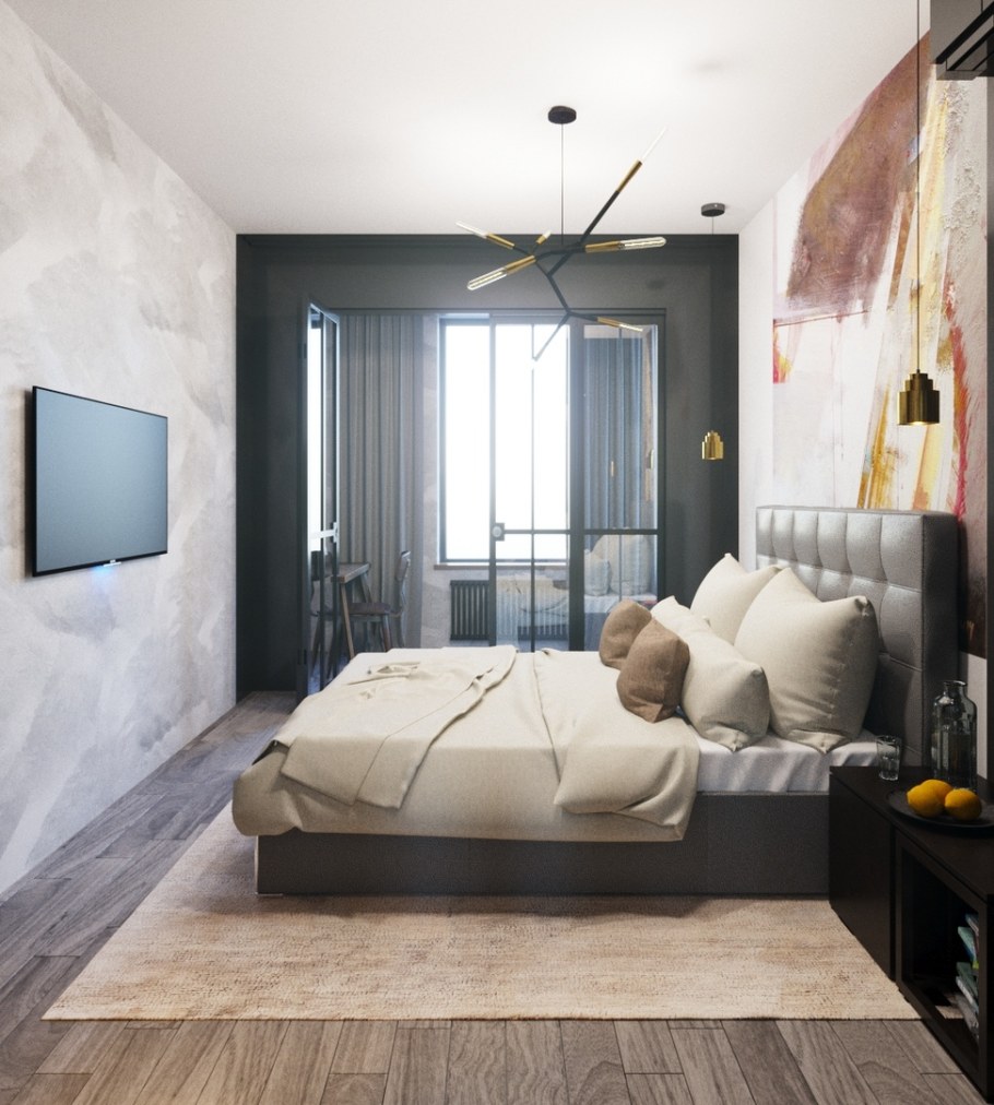 Спальня 12 кв.м Минимализм