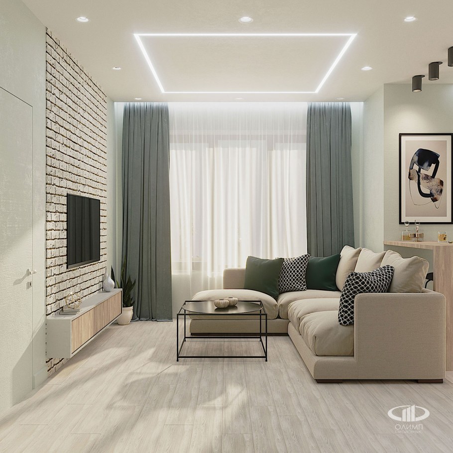 Современный Минимализм в двухкомнатной квартире