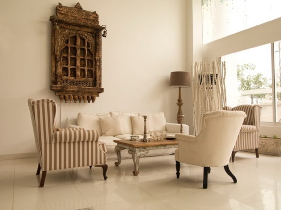 Стены слоновая кость в интерьере