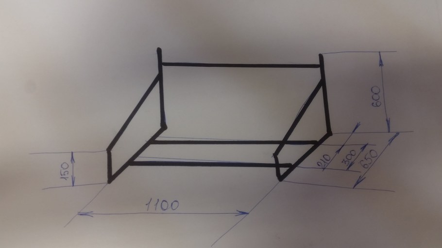Чертеж подвеса для колес