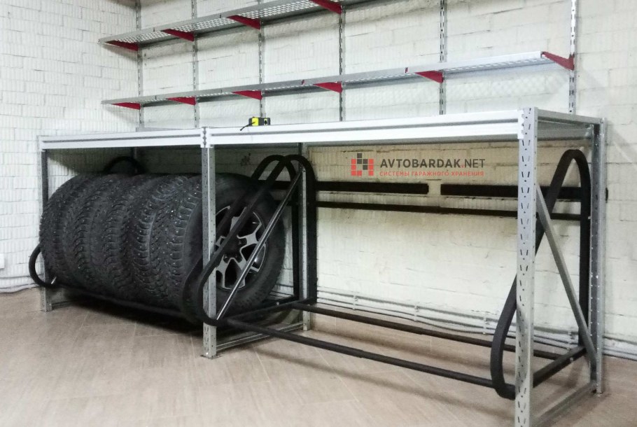 Стеллаж для хранения шин Метек 1306х400х2500