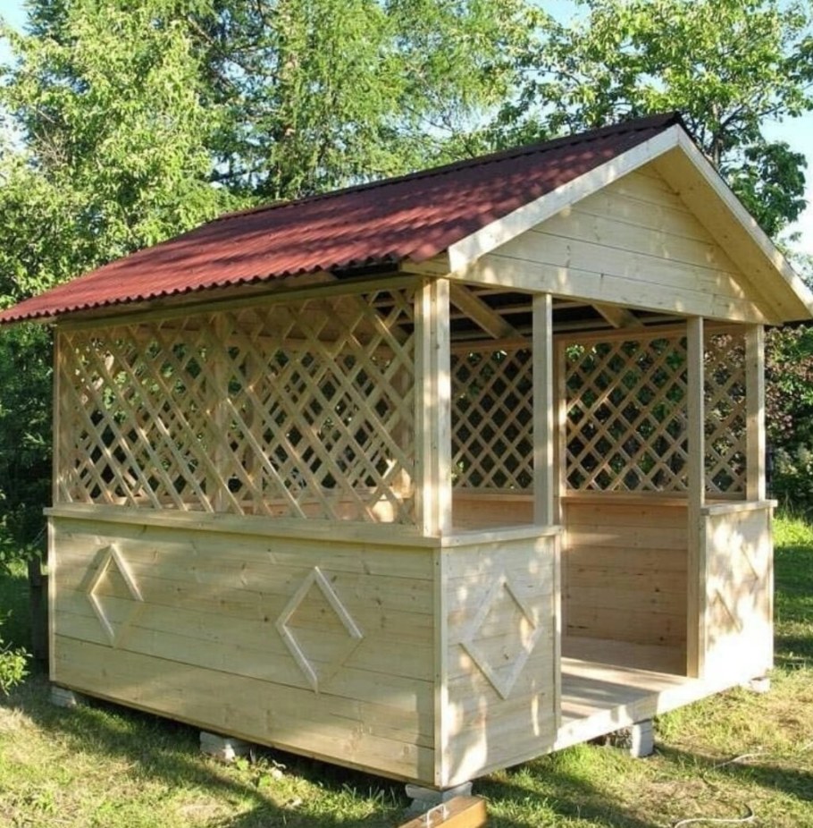 Беседка двухскатная "Грин Вуд"