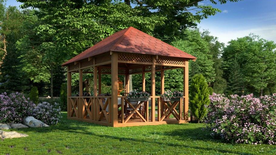 Беседка брусовая Gazebos