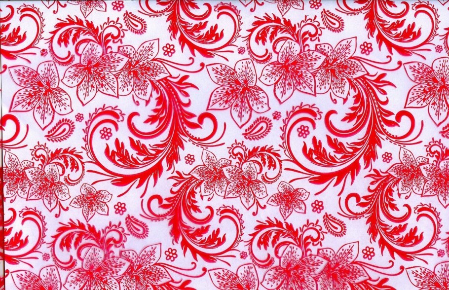 Русский узор красный
