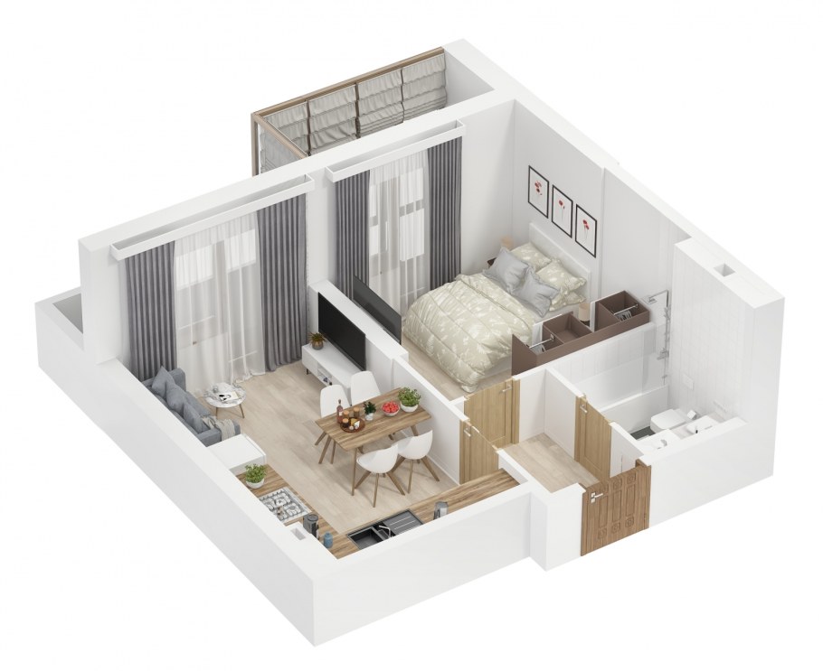 Планировка однокомнатной кв 40кв